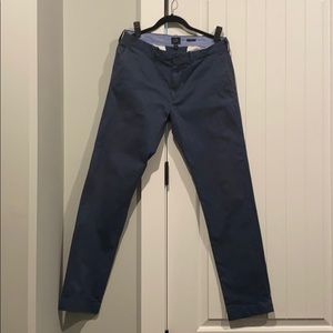 J Crew men’s Driggs flex pants. Slate blue. 32/34